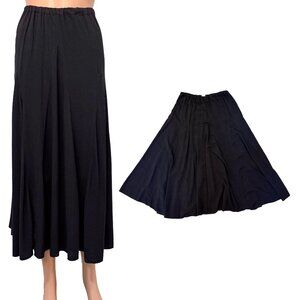 CP Shades Wool Blend Ankle-Length Black A-Line Pull-On Skirt Women’s Large